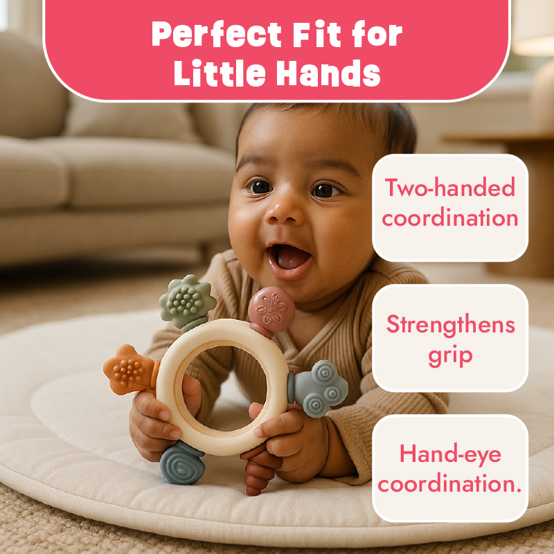 Sensory Teether - 6 shapes and textures
