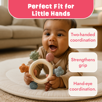 Sensory Teether - 6 shapes and textures