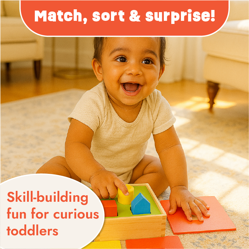 Shape Sorter Box with 5 changeable lids