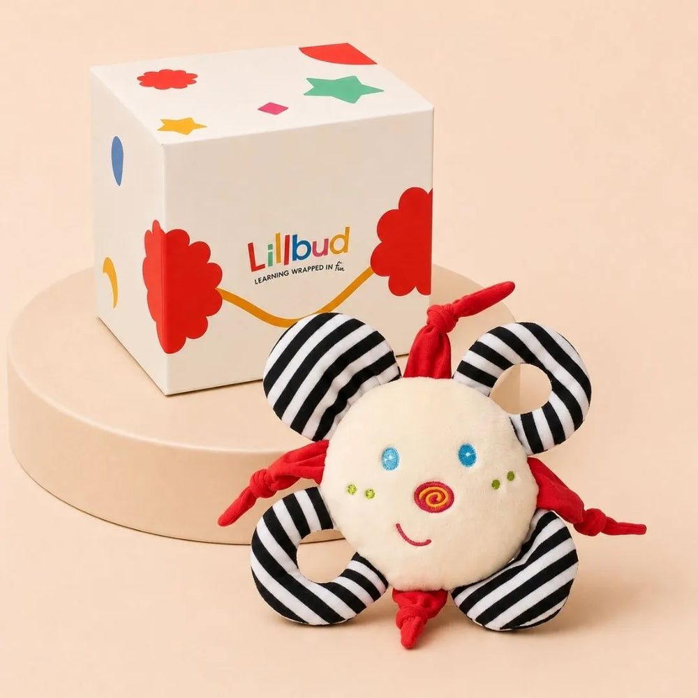 Buy Snuggle Clutch - High contrast sensory soft toy for babies Online - Lillbud