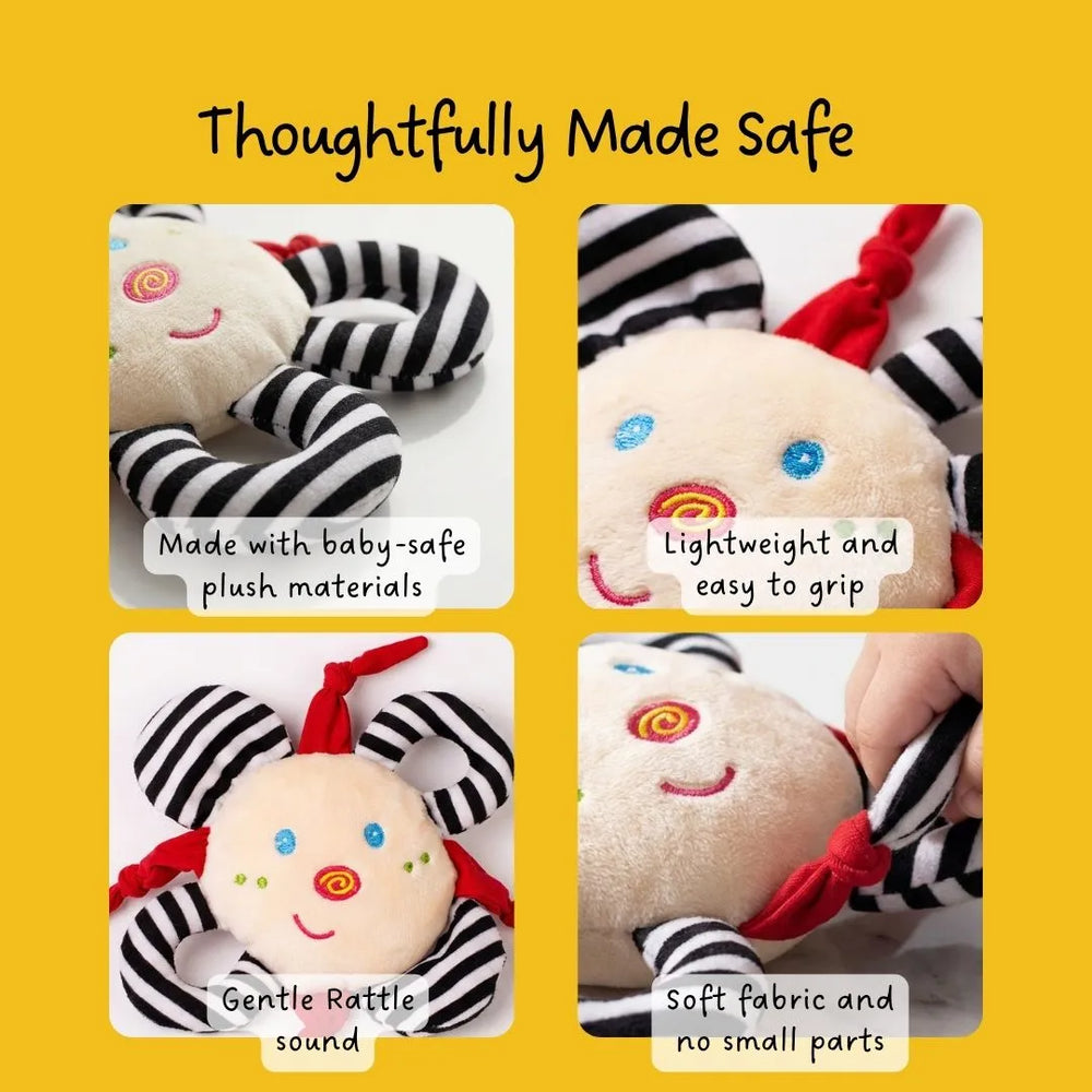 Buy Snuggle Clutch - High contrast sensory soft toy for babies Online - Lillbud