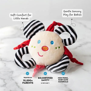 Buy Snuggle Clutch - High contrast sensory soft toy for babies Online - Lillbud