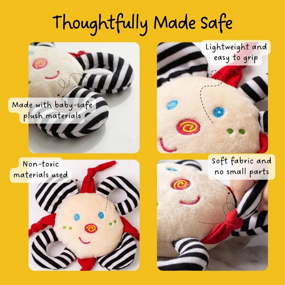 Buy Snuggle Clutch - High contrast sensory soft toy for babies Online - Lillbud 