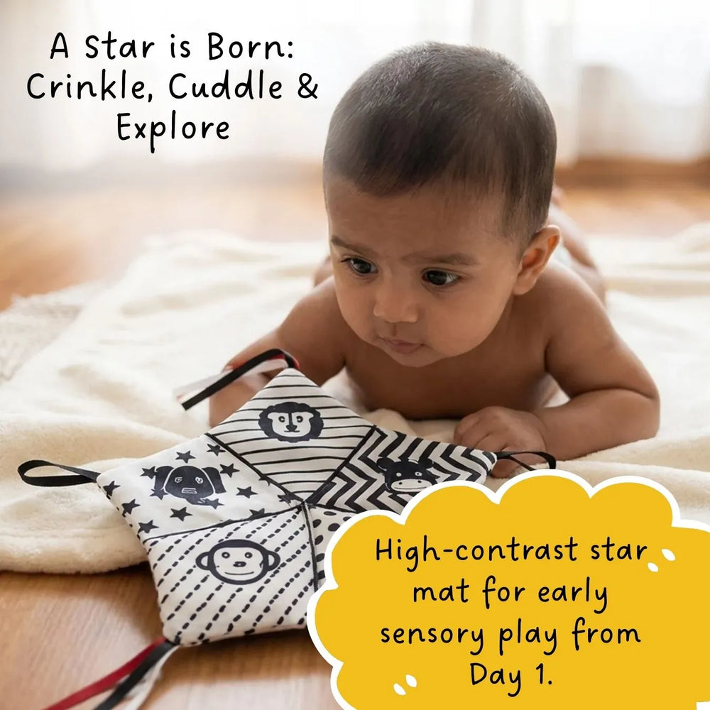 Buy Starry Crinkle Mat for Tummy Time Engagement Online - Lillbud 