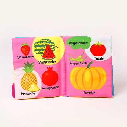 Fruits and Veggies Sensory Cloth Book