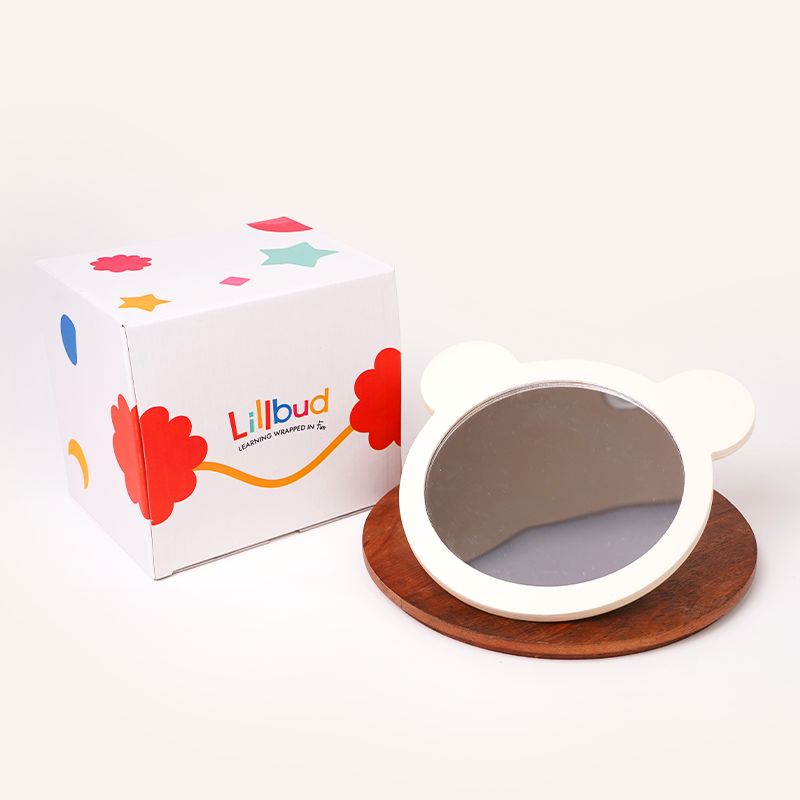 Buy Teddy Mirror to engage baby during Tummy Time Online - Lillbud 