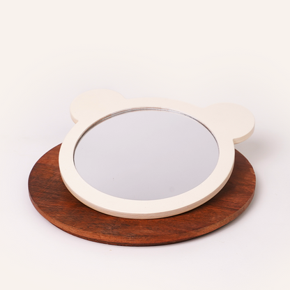 Teddy Mirror to engage baby during Tummy Time