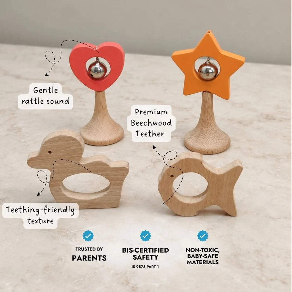 Teether and Rattles Newborn Gift Set