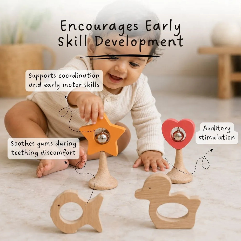 Teether and Rattles Newborn Gift Set