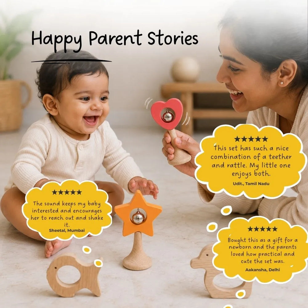 Teether and Rattles Newborn Gift Set