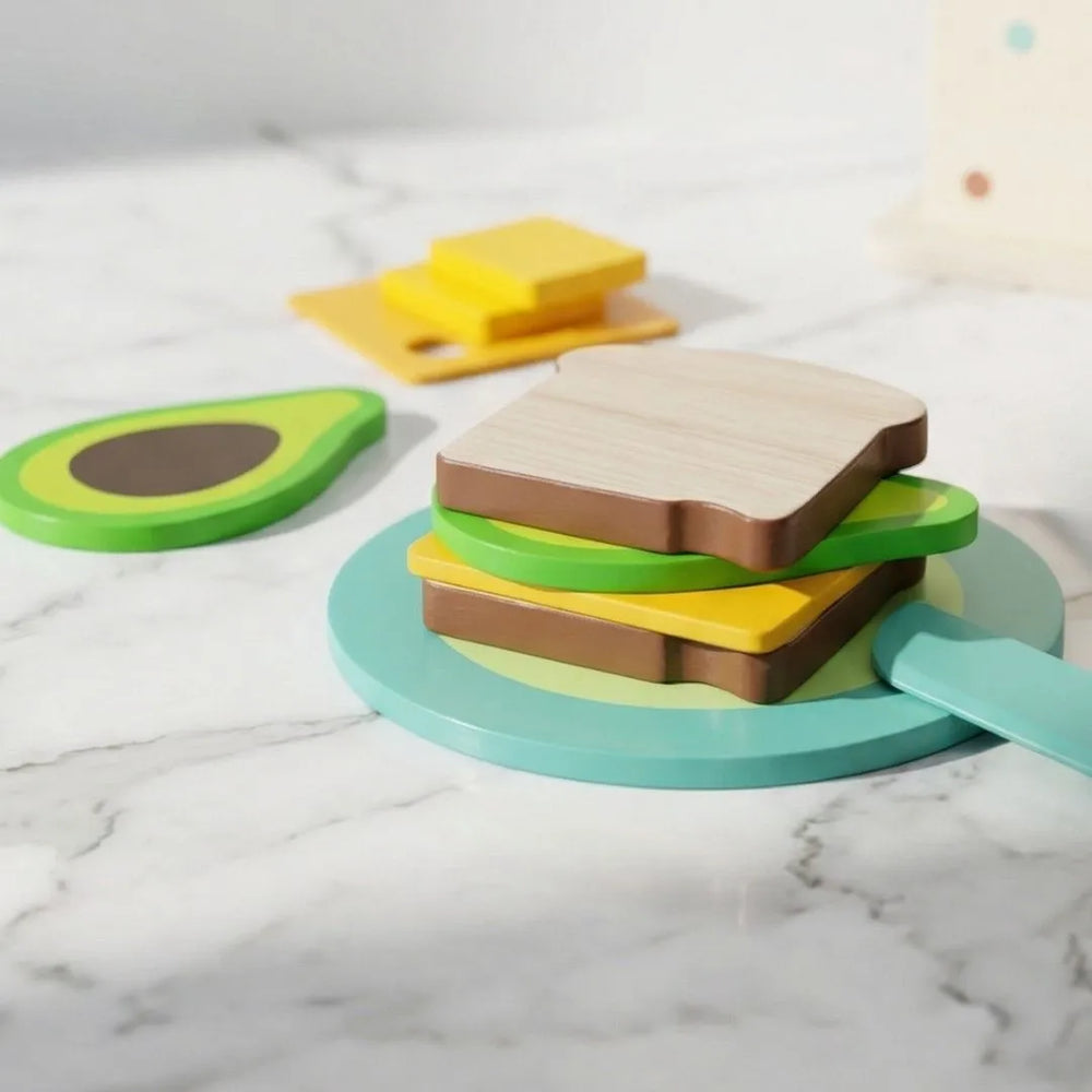 Buy Wooden Toaster Pretend Play Set Online - Lillbud 