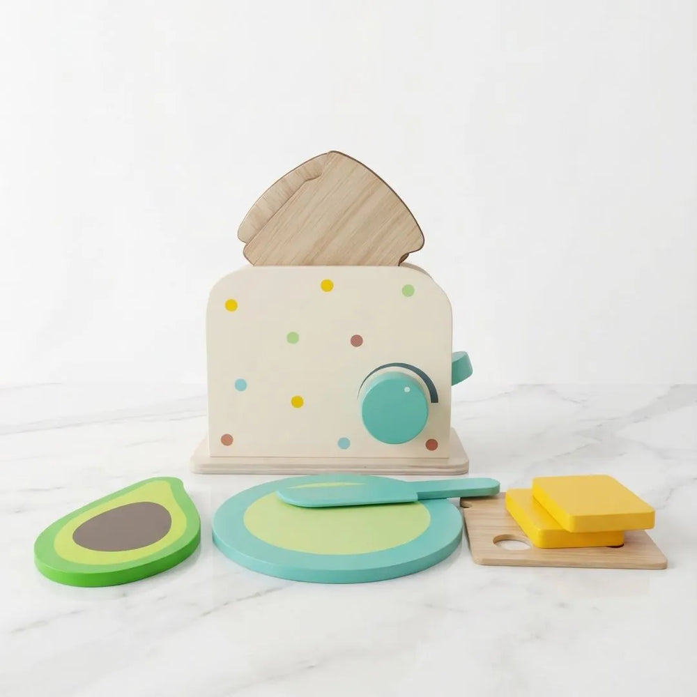 Buy Wooden Toaster Pretend Play Set Online - Lillbud 