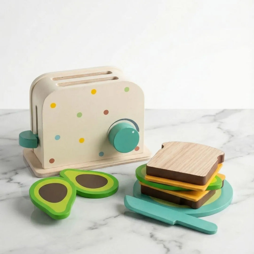 Buy Wooden Toaster Pretend Play Set Online - Lillbud 