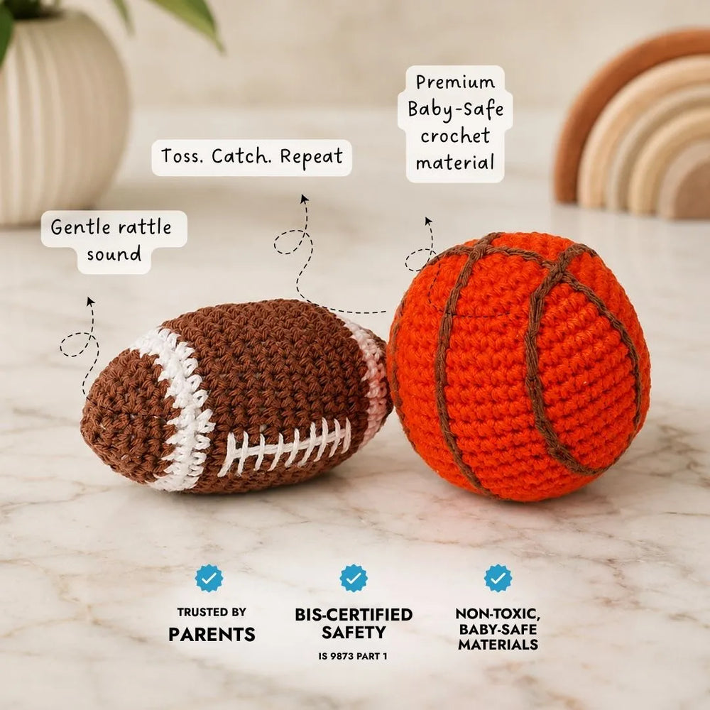 Buy Toss and Play - Crochet Balls Set Online - Lillbud
