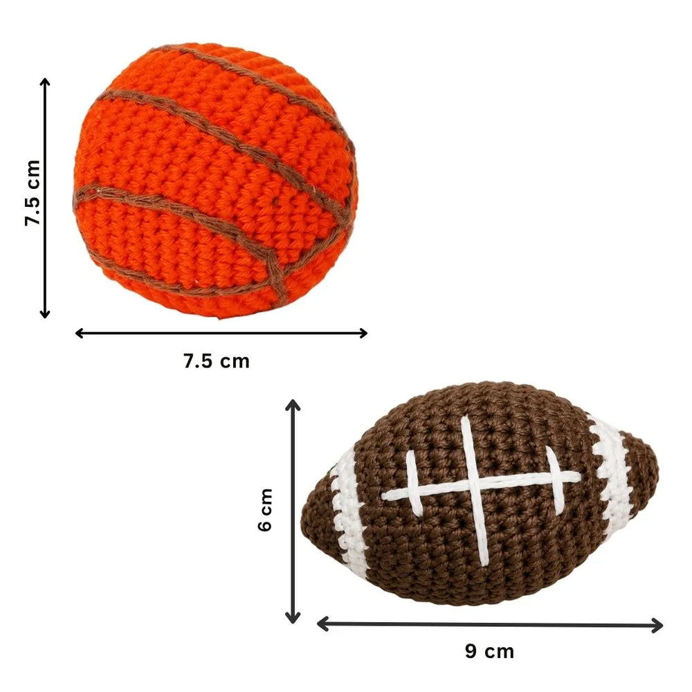 Buy Toss and Play - Crochet Balls Set Online - Lillbud