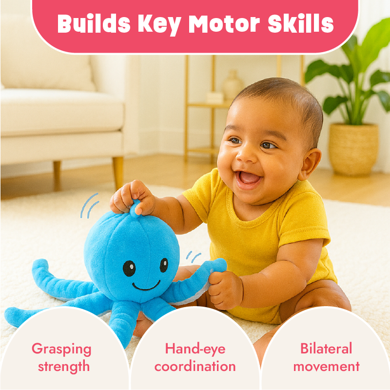 Buy Octopus Soft Toy with easy to grasp arms Online - Lillbud 