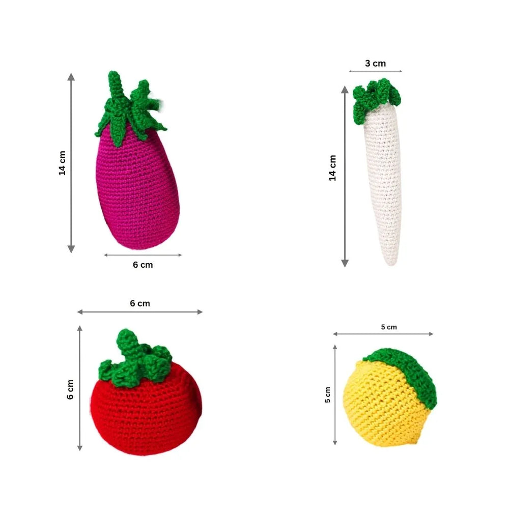 Veggie Munch Set - Crochet set for pretend play