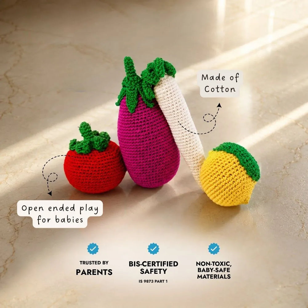 Veggie Munch Set - Crochet set for pretend play
