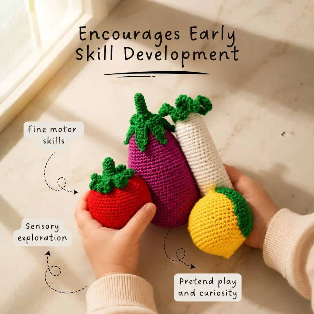 Veggie Munch Set - Crochet set for pretend play