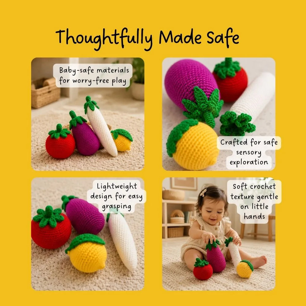 Veggie Munch Set - Crochet set for pretend play