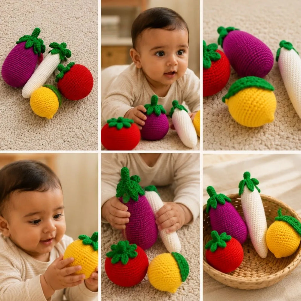 Veggie Munch Set - Crochet set for pretend play