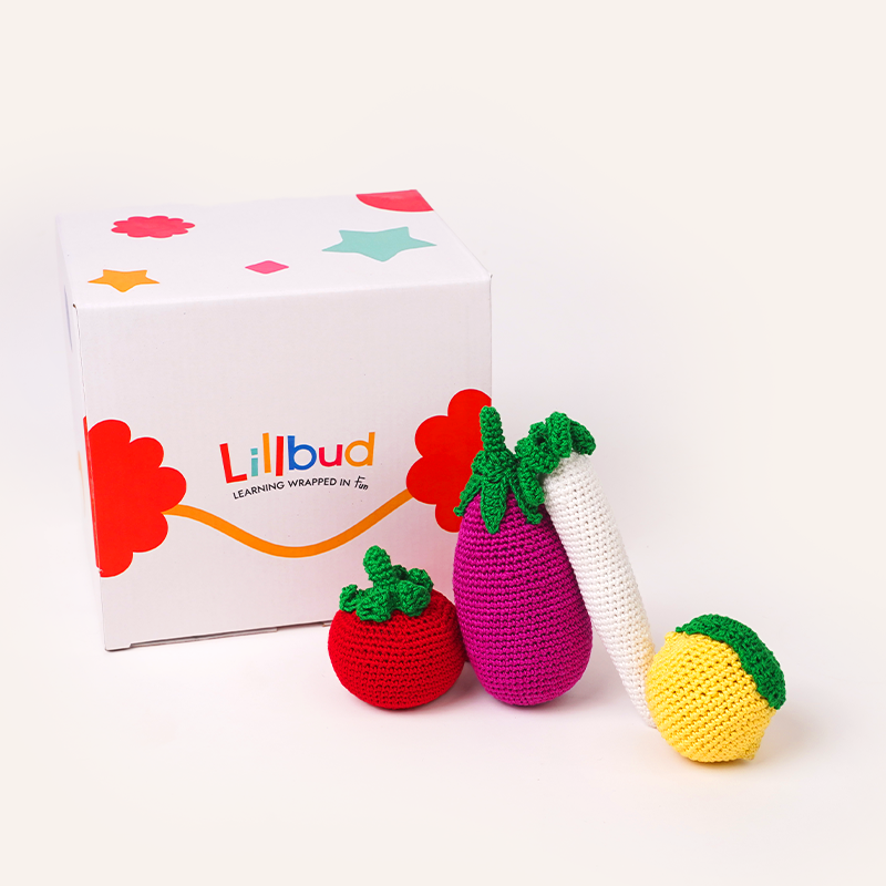 Buy Veggie Munch Set - Crochet set for pretend play Online - Lillbud 