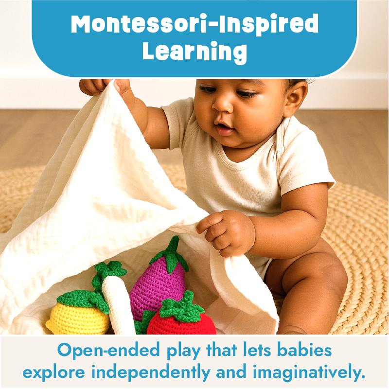 Buy Veggie Munch Set - Crochet set for pretend play Online - Lillbud 