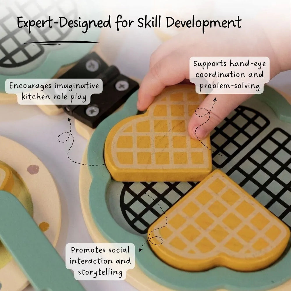 Buy Super Premium Waffle Maker Pretend Play Set Online - Lillbud 