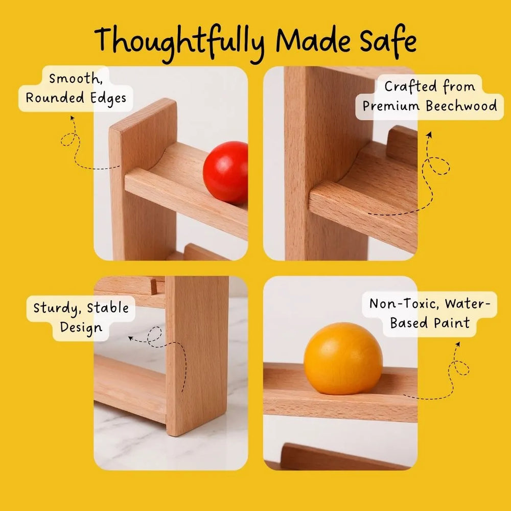 Buy Roll and Watch - Wooden Ball Tracker Online - Lillbud 