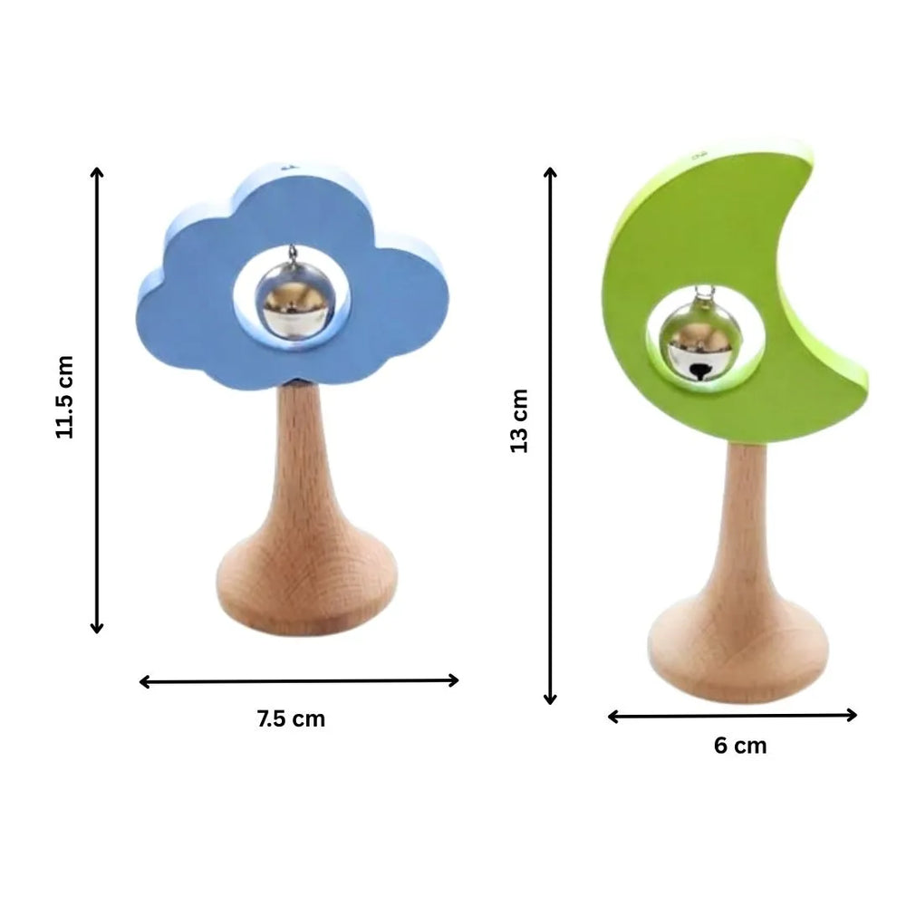 Wooden Rattles Gift Set of 2