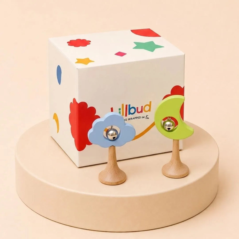 Wooden Rattles Gift Set of 2