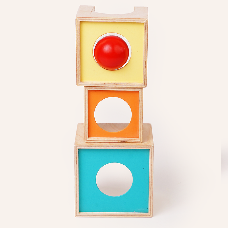 Wooden Nesting and Object Permanence Learning Toy