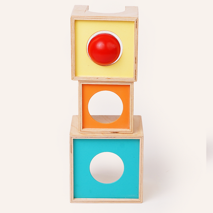 Wooden Nesting and Object Permanence Learning Toy