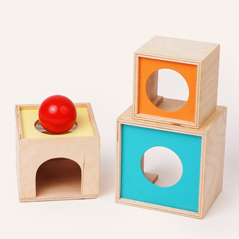 Wooden Nesting and Object Permanence Learning Toy