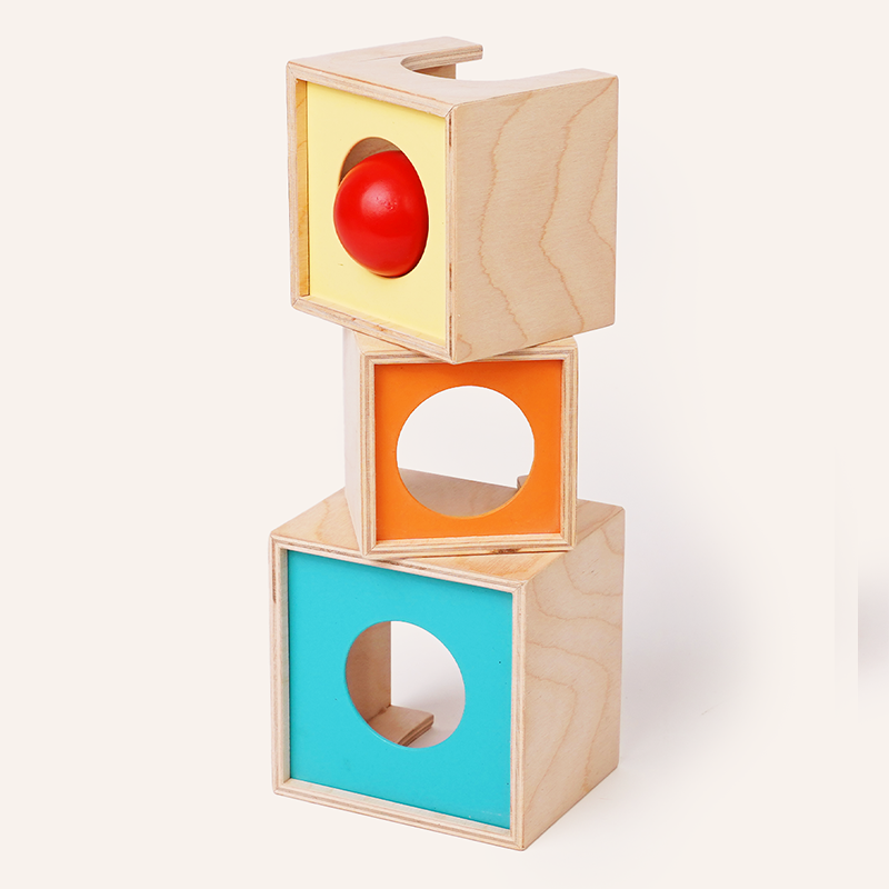 Wooden Nesting and Object Permanence Learning Toy