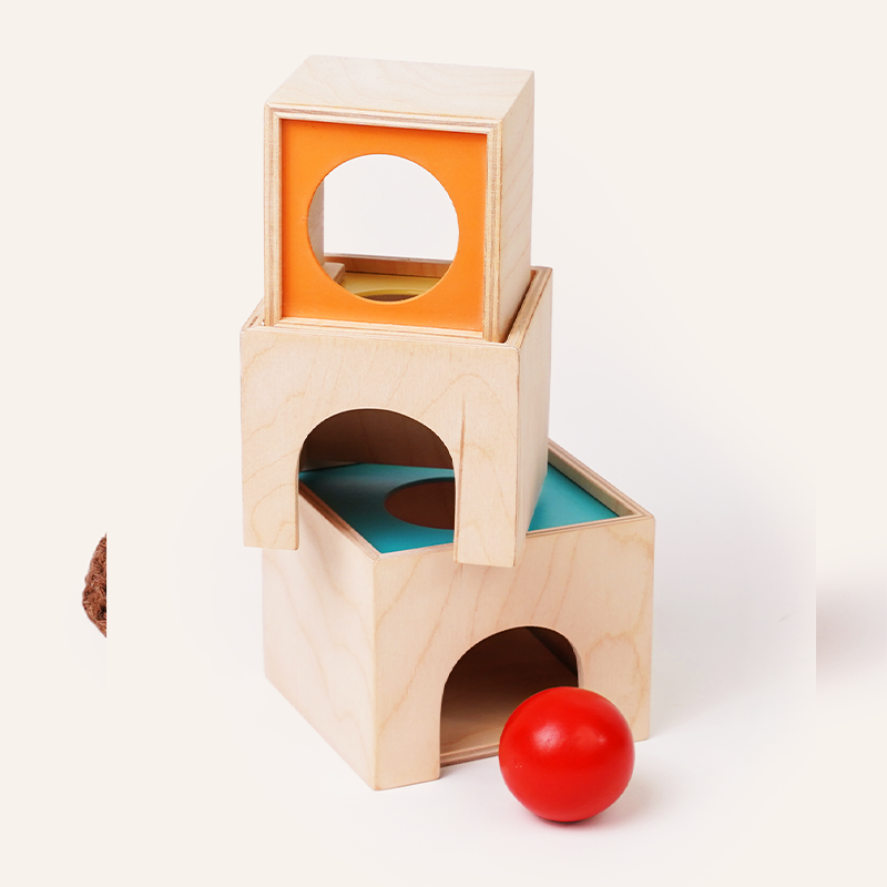 Wooden Nesting and Object Permanence Learning Toy