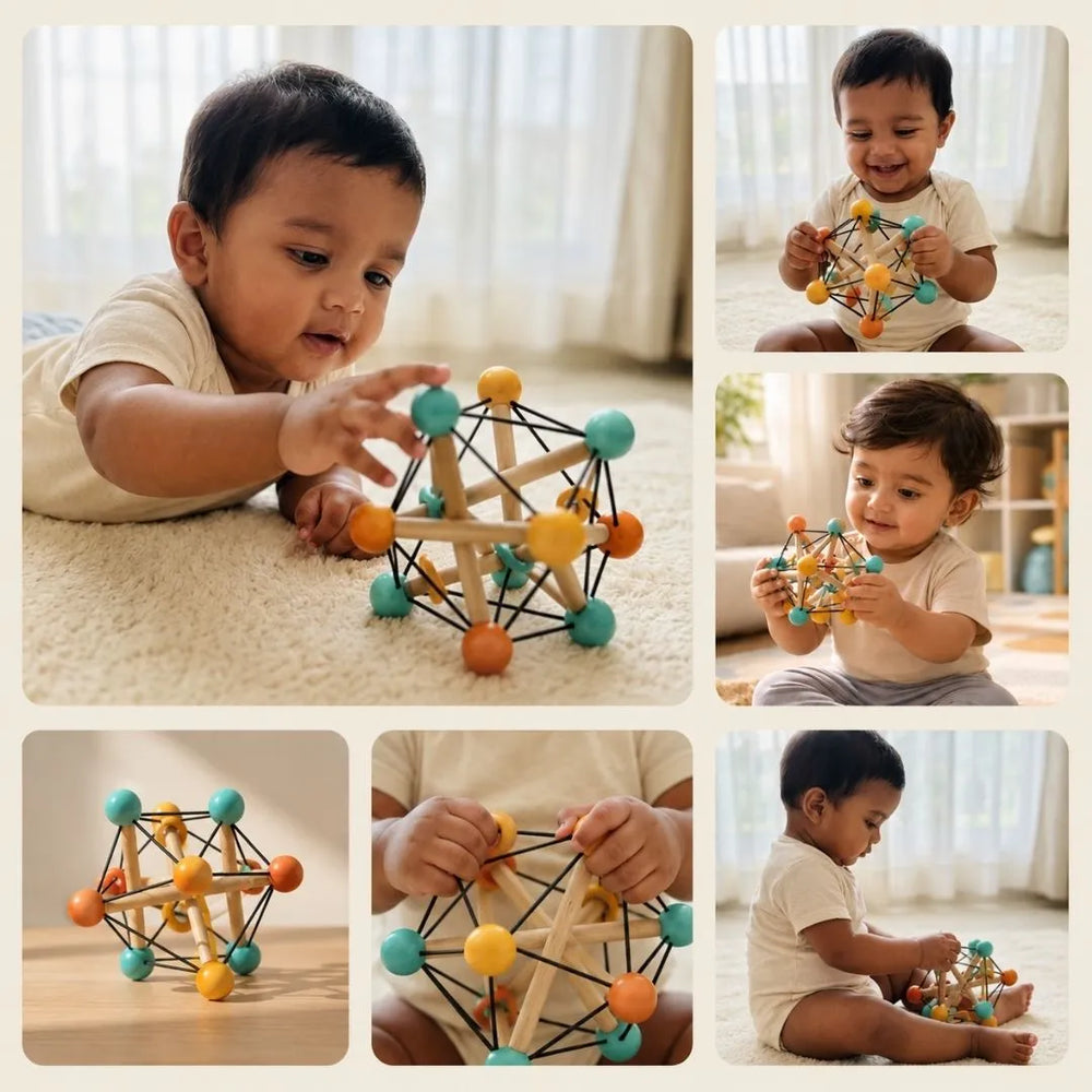 Atom Ball - Sensory Grasping Toy and Rattle