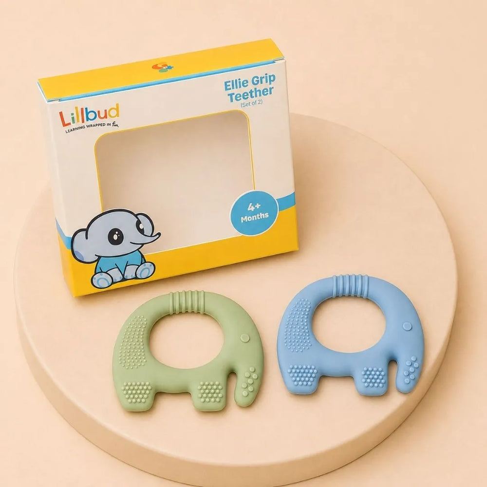 Ellie Grip Teether- Blue, Green (Set of 2)
