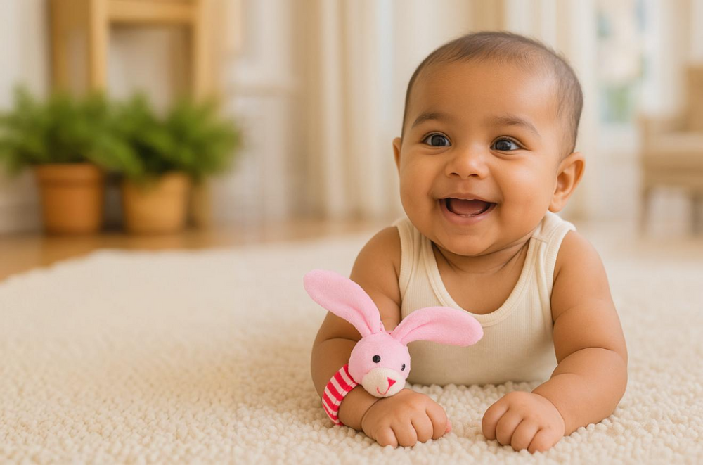 Buy Bunny Wristband Rattle Online - Lillbud 