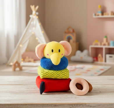 Ellie - Sensory Elephant stacking soft toy