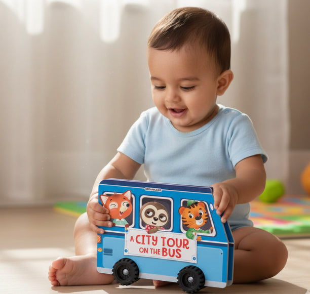 Buy City Tour on the Bus – Wheel Board Book Online - Lillbud 