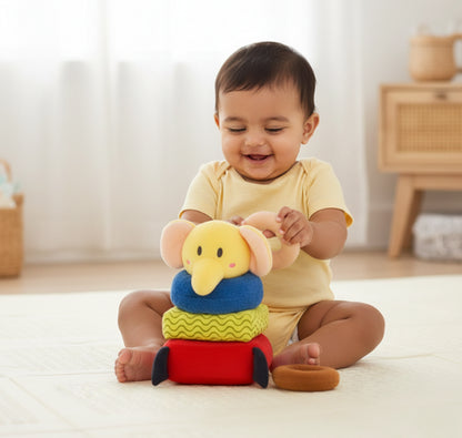 Ellie - Sensory Elephant stacking soft toy