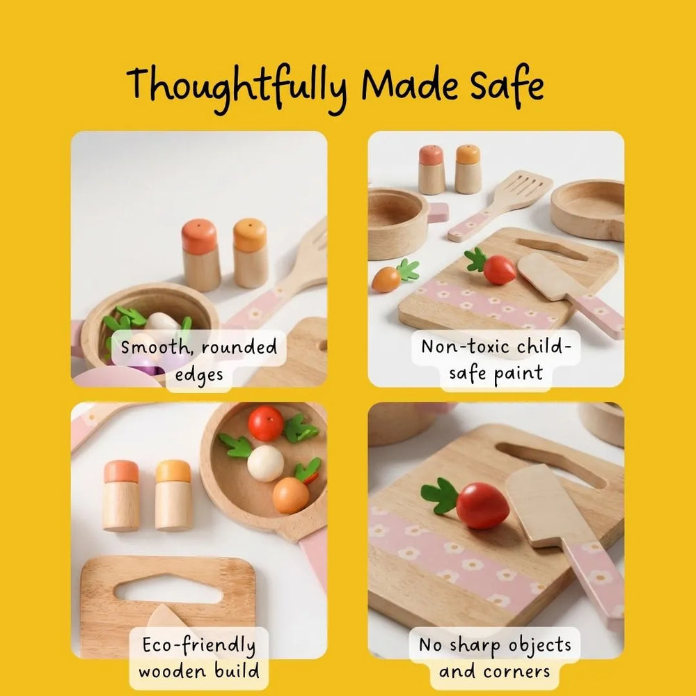 Buy Super Premium Mini Chef Kitchen Pretend Play Set Online - Lillbud
