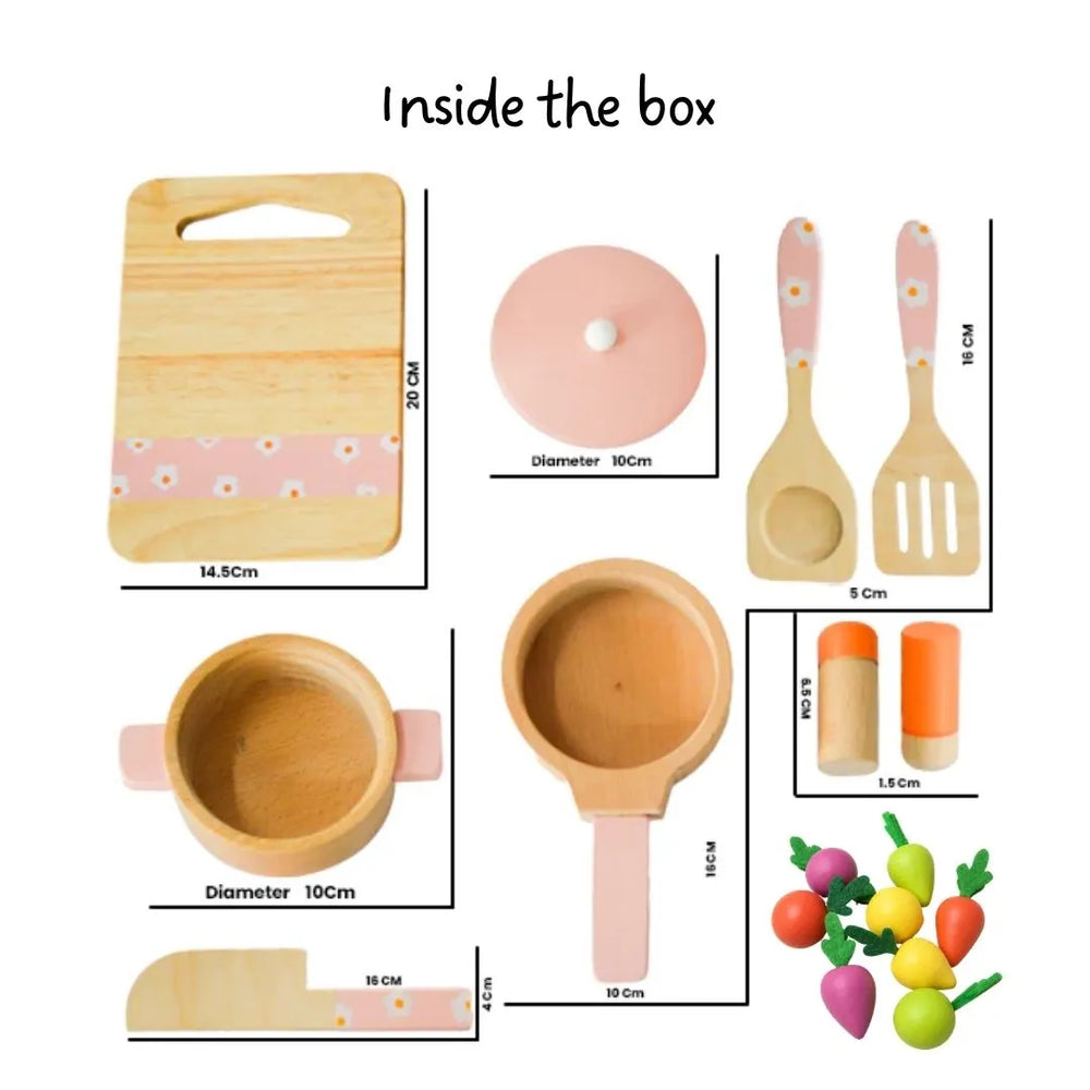 Buy Super Premium Mini Chef Kitchen Pretend Play Set Online - Lillbud