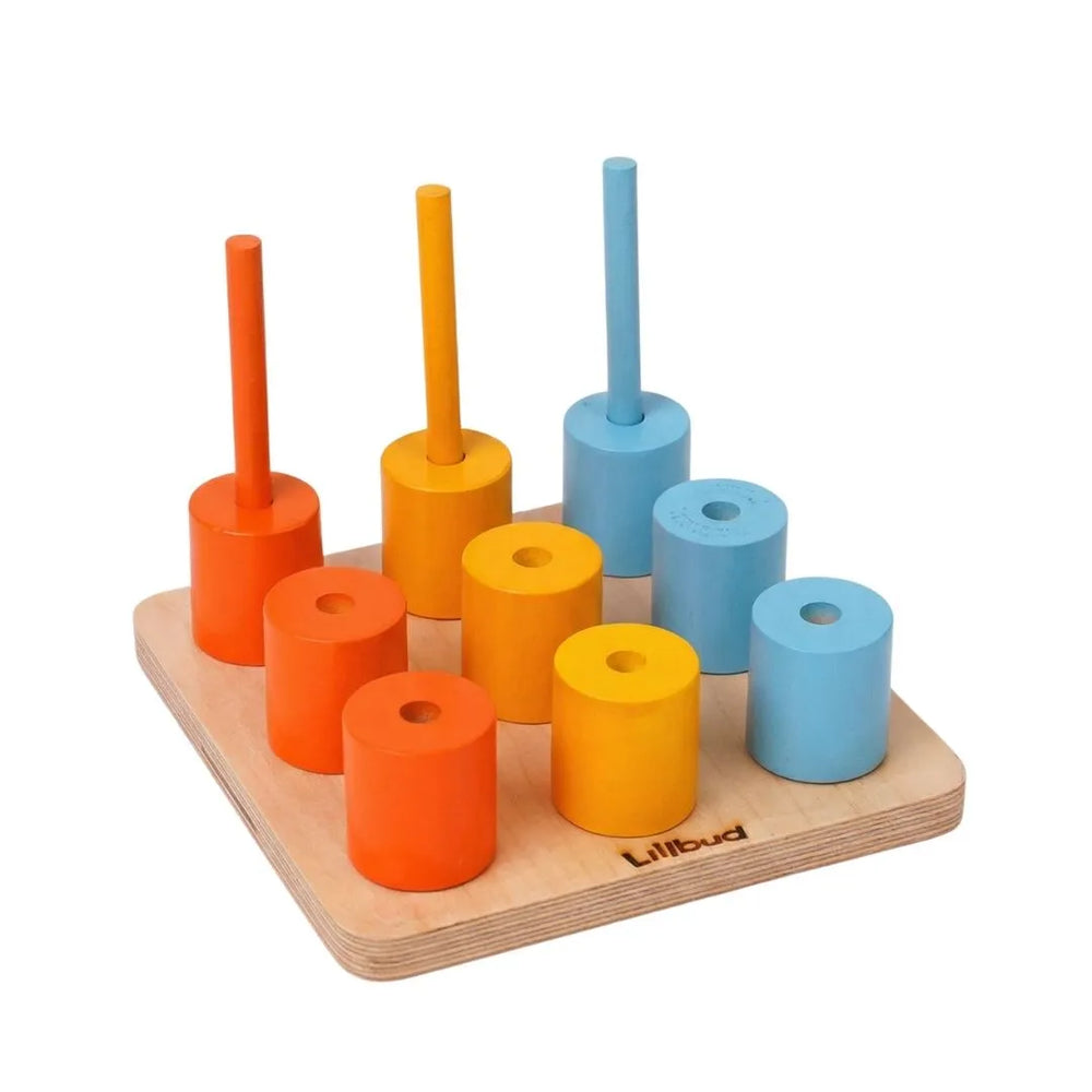Peg Board - Stack and sort with 8 pattern cards