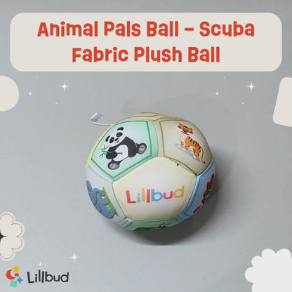 Animal Pals Ball - Scuba Fabric Soft Football for Babies
