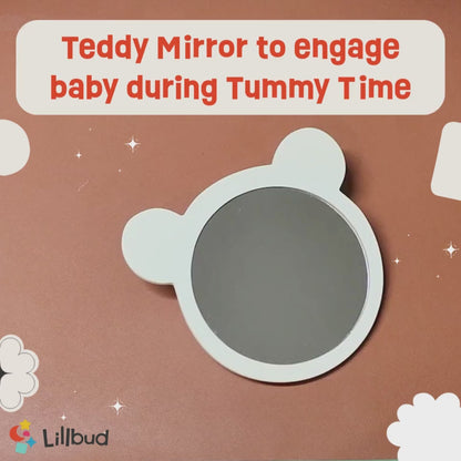 Teddy Mirror to engage baby during Tummy Time