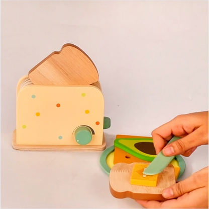 Wooden Toaster Pretend Play Set