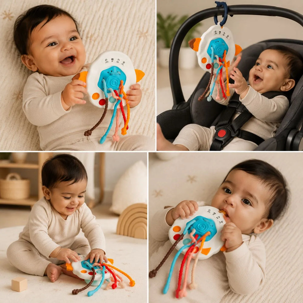 Buy Pull String Teether - Large - Honeybee Online - Lillbud