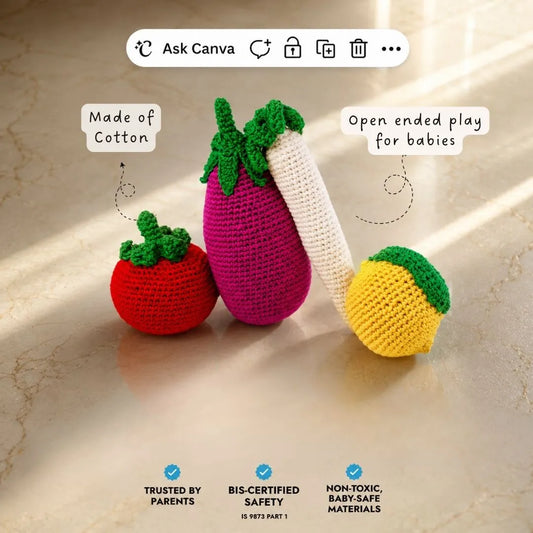 Veggie Munch Set - Crochet set for pretend play